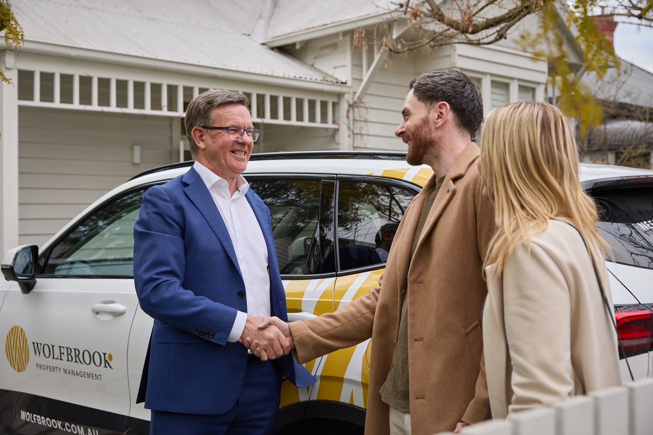 Wolfbrook team members meeting with clients